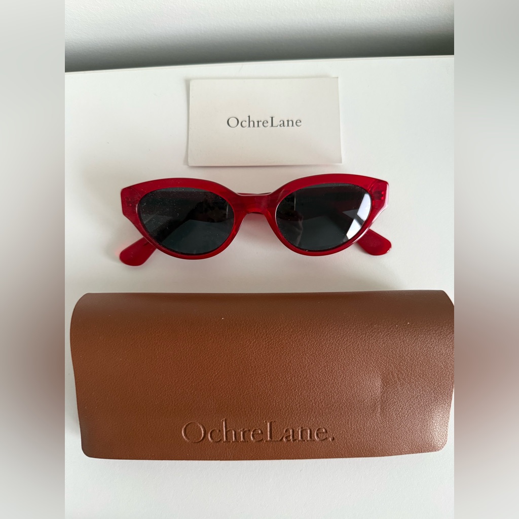 Red Cat-Eye Sunglasses Bold Red Frame